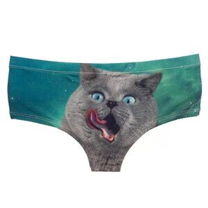 Novelty Cat Print Short Shorts